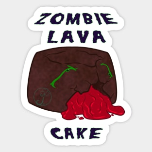 Desserts - zombie lava cake Sticker